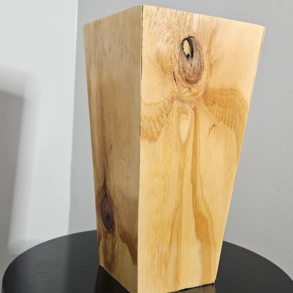 Natural Wood Accent Vase - Picture 2 of 5